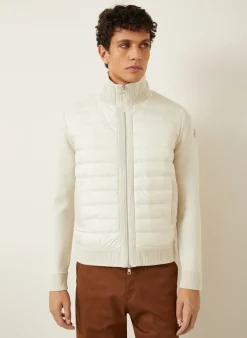 Lightweight-Daunenjacke im Materialmix