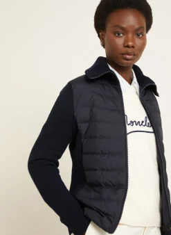 Lightweight-Daunenjacke im Materialmix