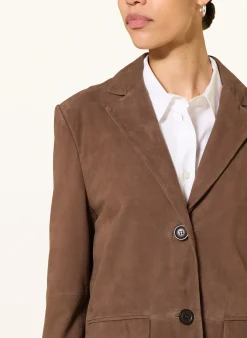 Longblazer aus Leder
