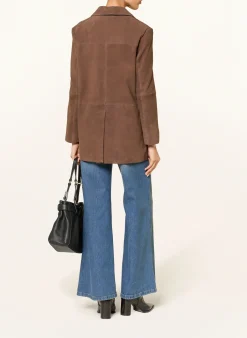Longblazer aus Leder