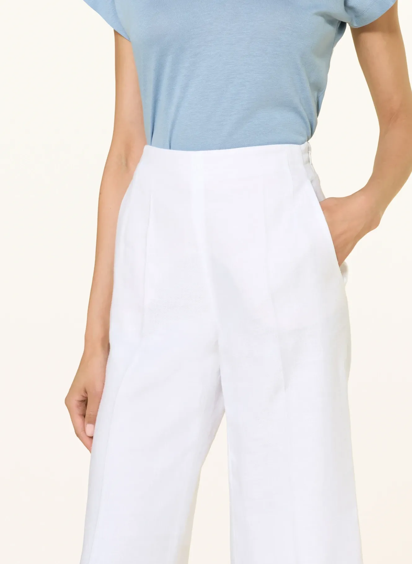 Marlenehose mit Leinen