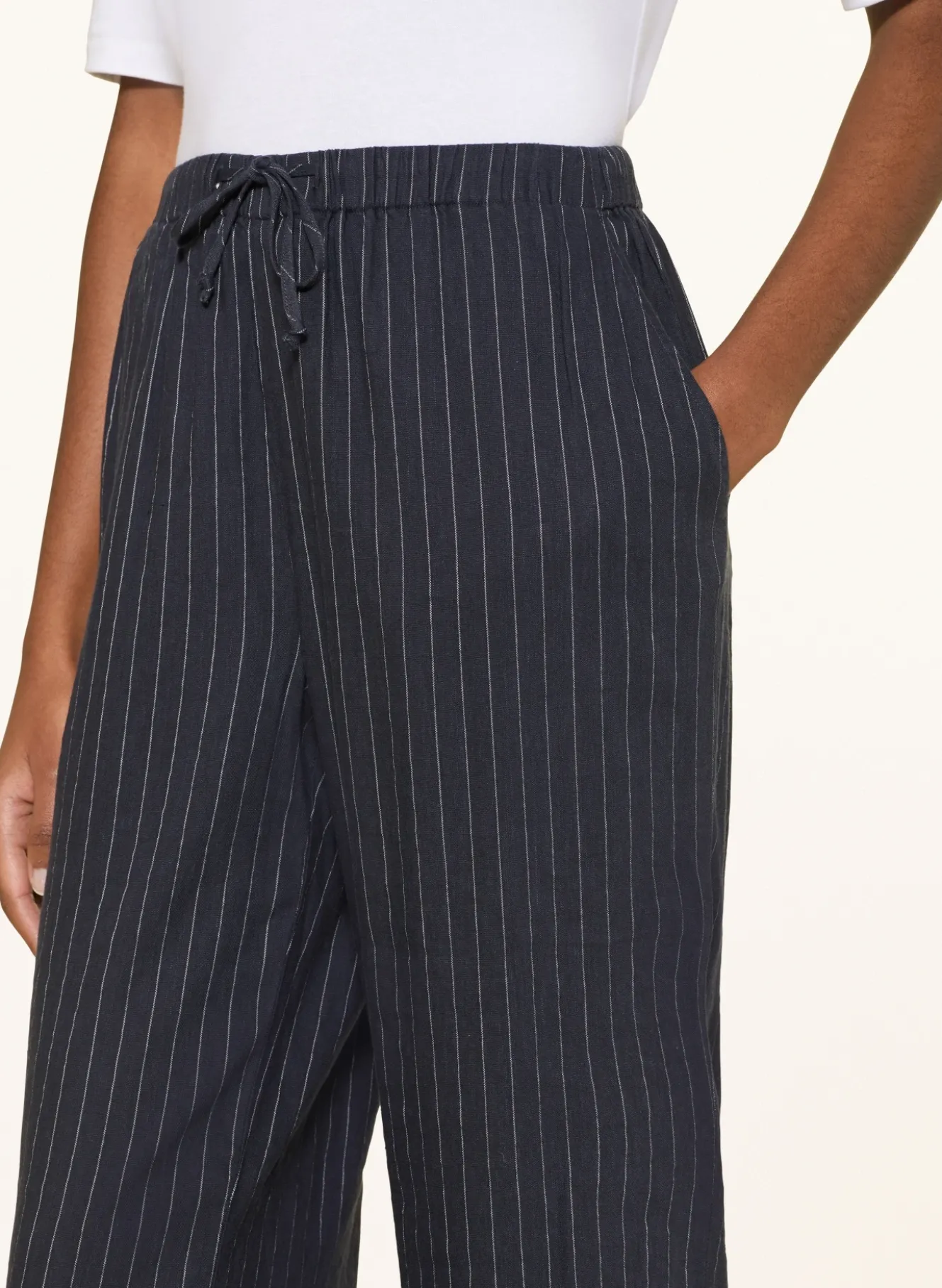 Marlenehose mit Leinen