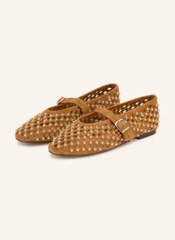 Mary-Jane-Ballerinas mit Nieten