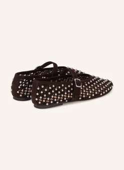 Mary-Jane-Ballerinas mit Nieten