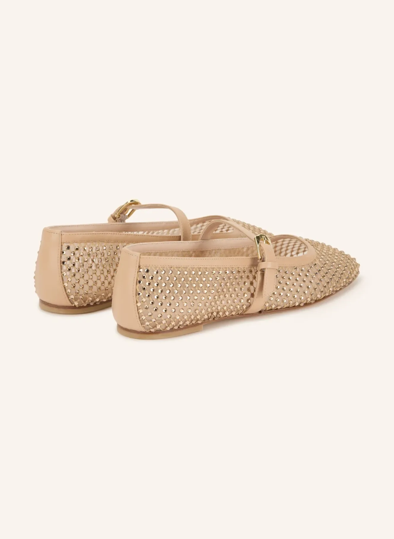 Mary-Jane-Ballerinas mit Schmucksteinen