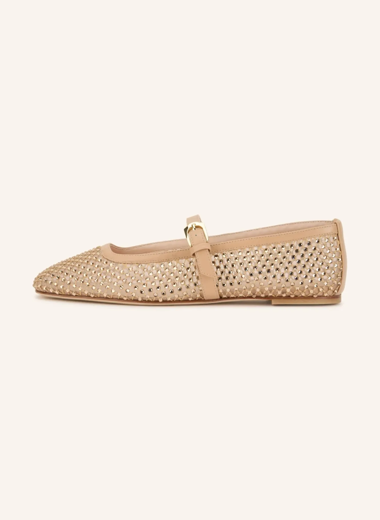 Mary-Jane-Ballerinas mit Schmucksteinen
