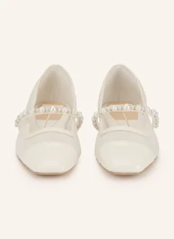 Mary-Jane-Ballerinas mit Schmuckperlen
