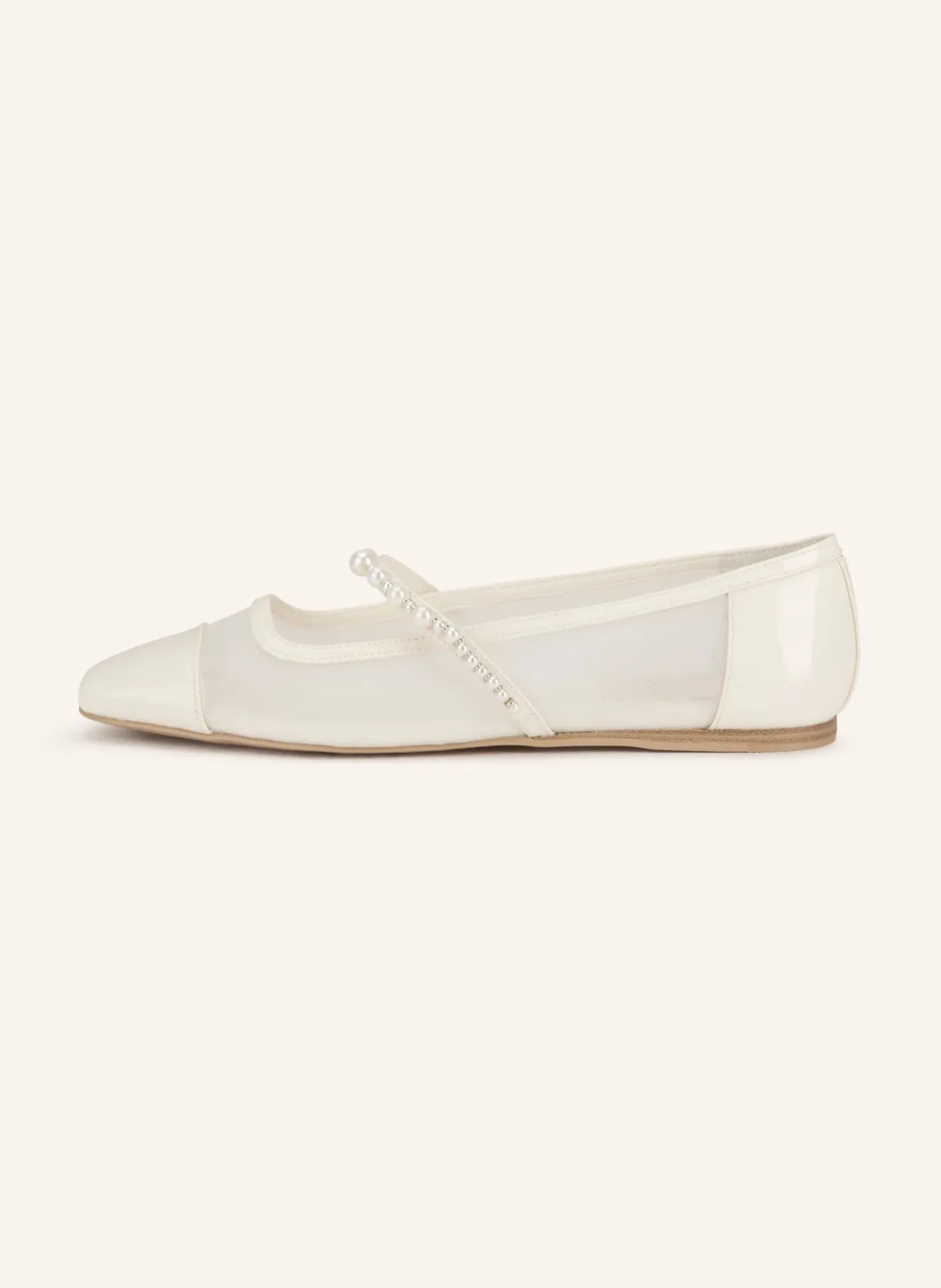 Mary-Jane-Ballerinas mit Schmuckperlen