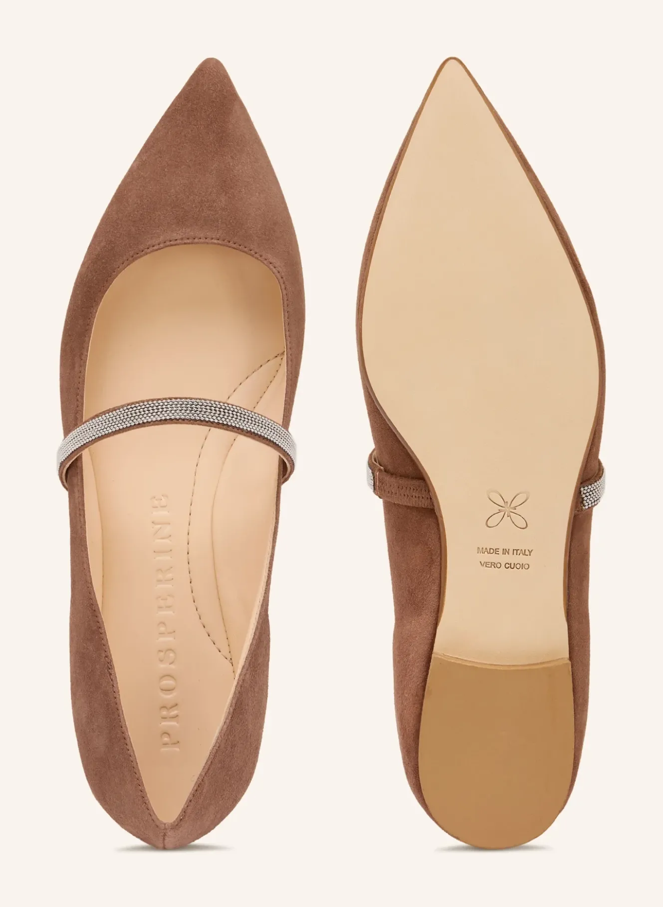 Mary-Jane-Ballerinas mit Schmuckperlen