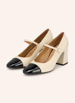 Mary-Jane-Pumps mit Schmuckperlen