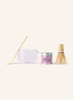 Matcha Baby Traditional Set – mit Rosa Glas-Schale
