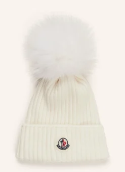 Mütze mit Kunstpelz-Bommel