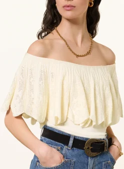 Off-Shoulder-Stricktop SALDA mit Volants