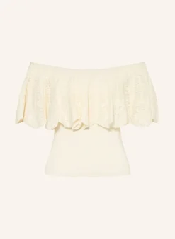 Off-Shoulder-Stricktop SALDA mit Volants