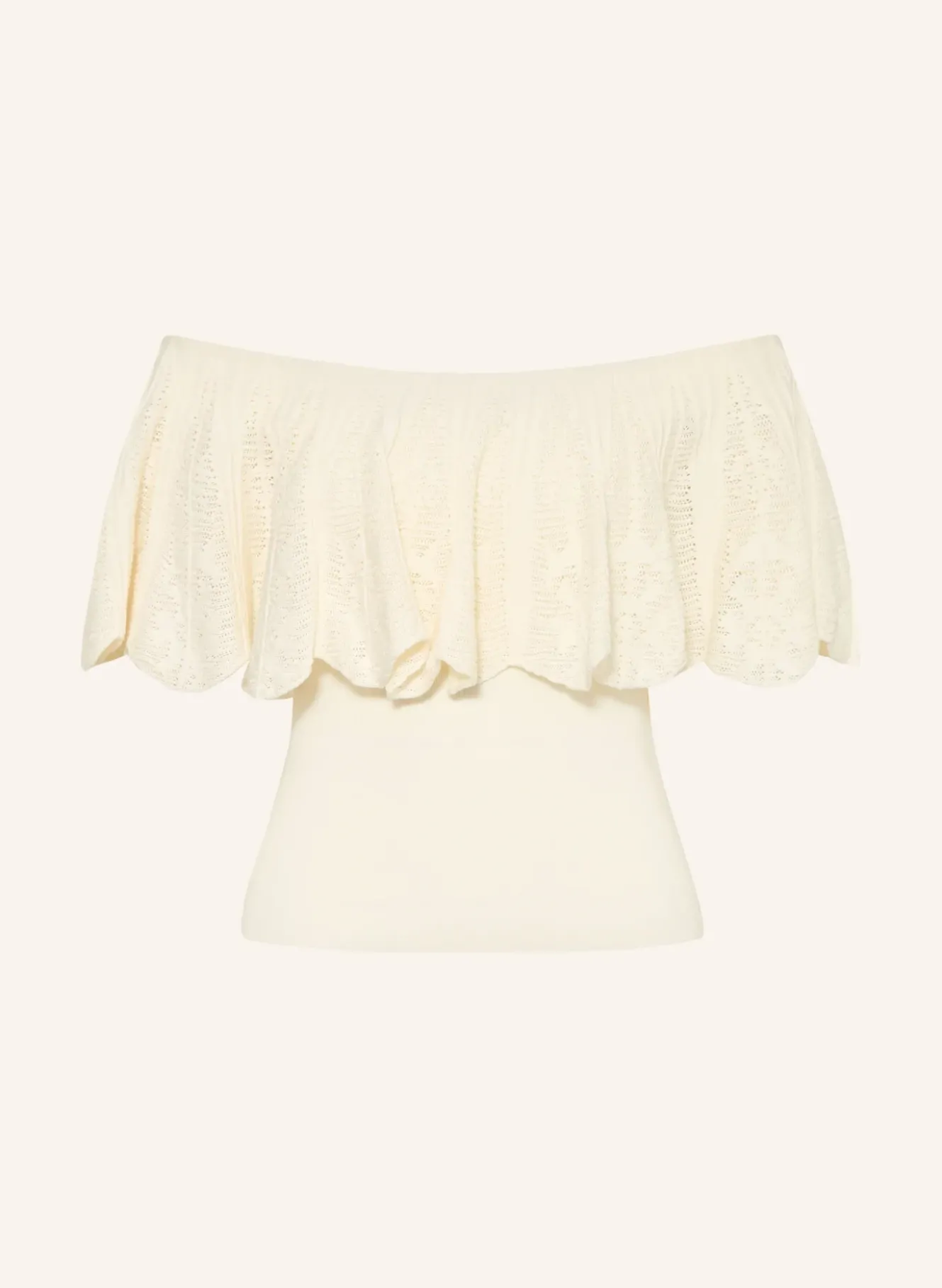 Off-Shoulder-Stricktop SALDA mit Volants