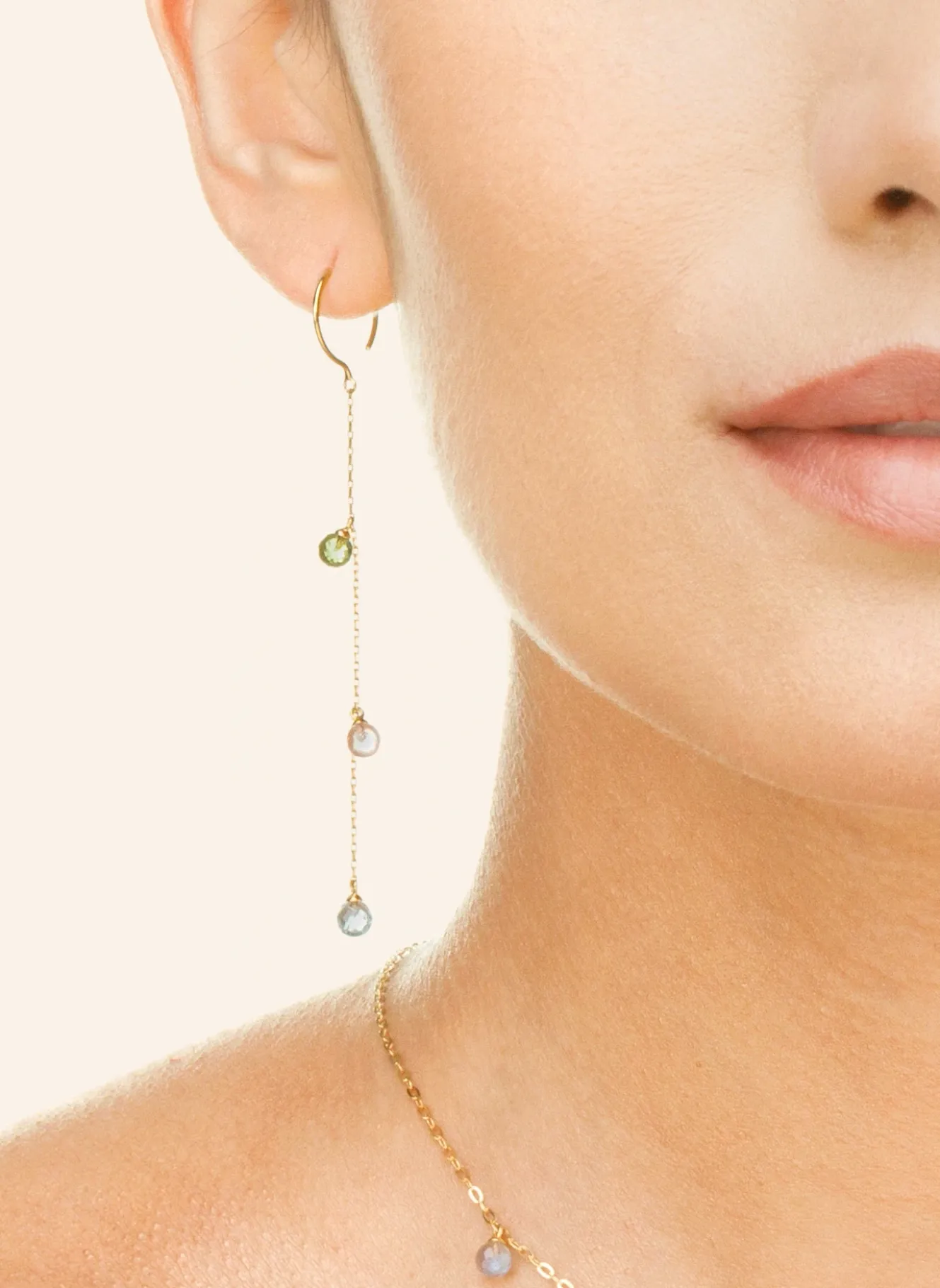 Ohrhänger SWEET GEMS aus 14 Karat Gelbgold