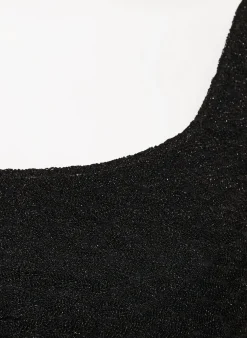 One-Shoulder-Bikini mit Glitzergarn