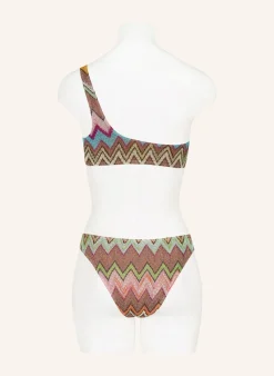 One-Shoulder-Bikini mit Glitzergarn