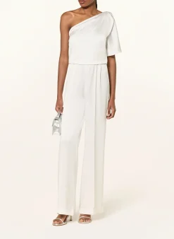 One-Shoulder-Jumpsuit aus Satin