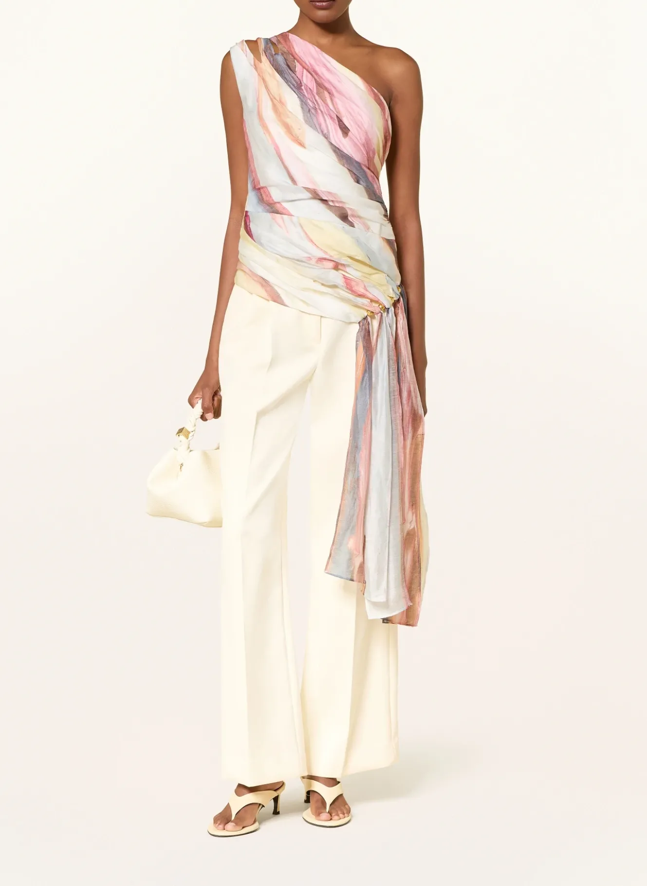 One-Shoulder-Top CAPTURE mit Schmuckperlen