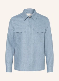Overjacket aus Leinen in Jeansoptik