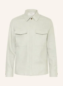 Overjacket aus Leinen in Jeansoptik