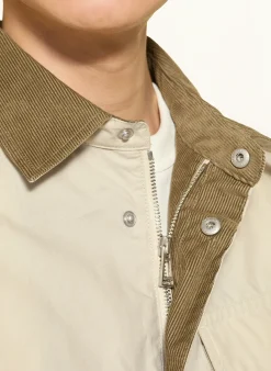 Overjacket im Materialmix
