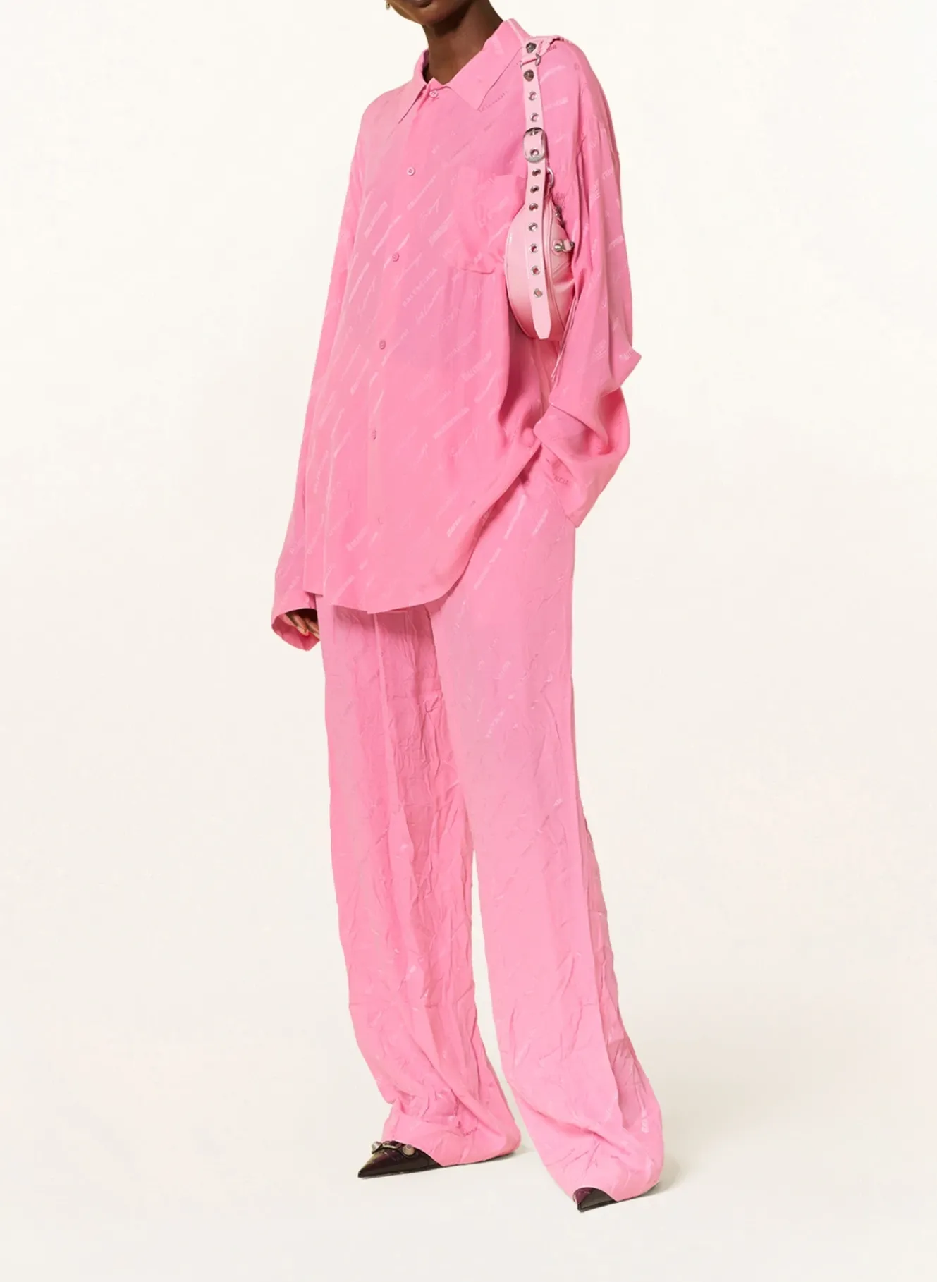 Oversized-Hemdbluse aus Seide