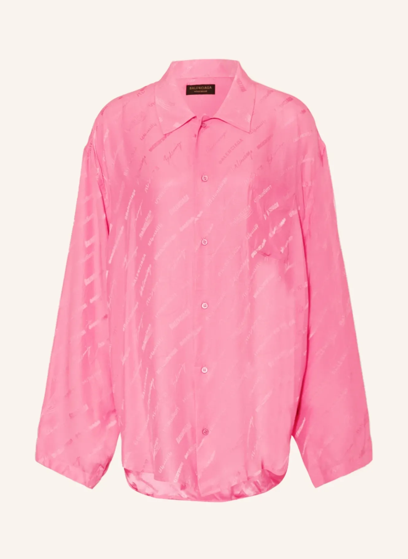Oversized-Hemdbluse aus Seide