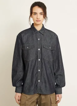 Oversized-Jeansbluse