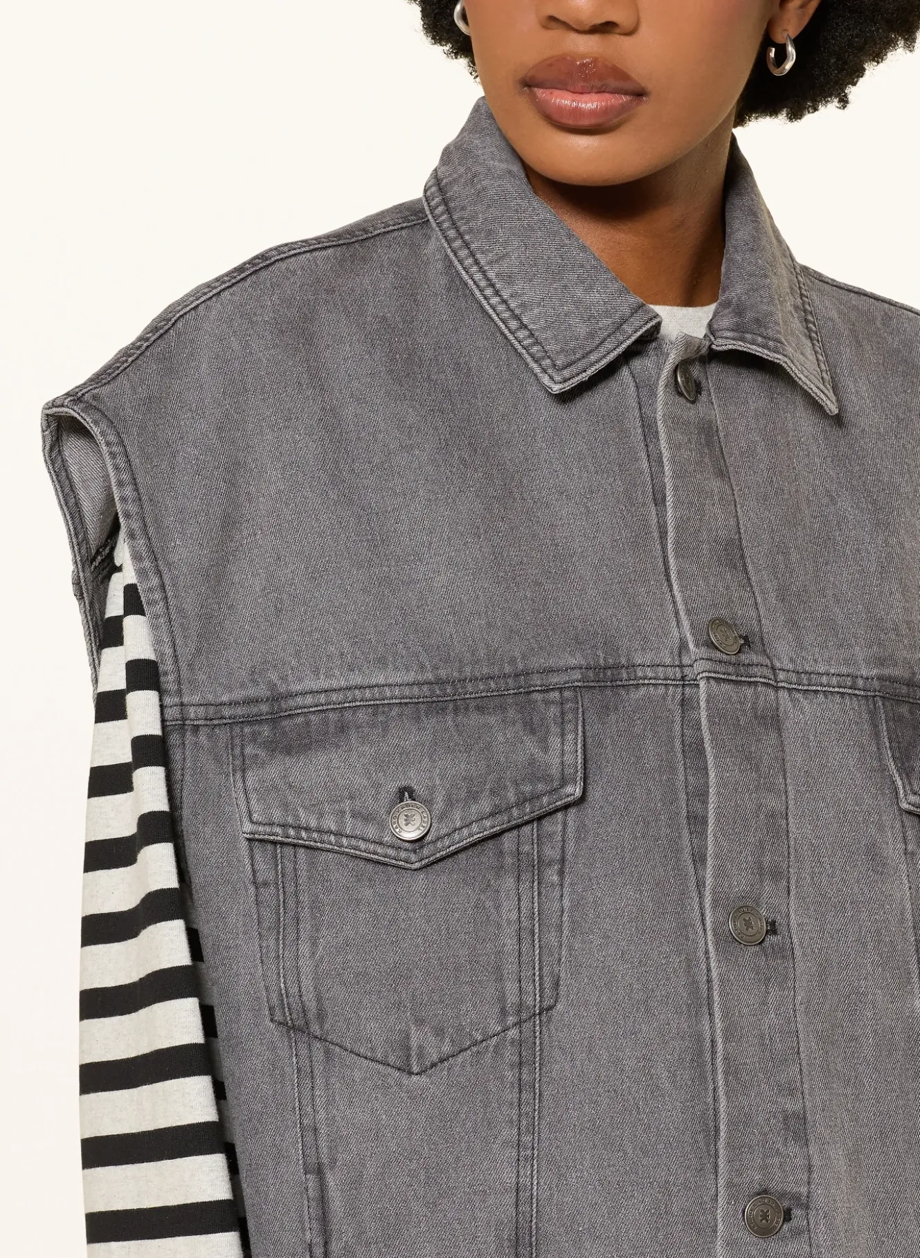 Oversized-Jeansweste