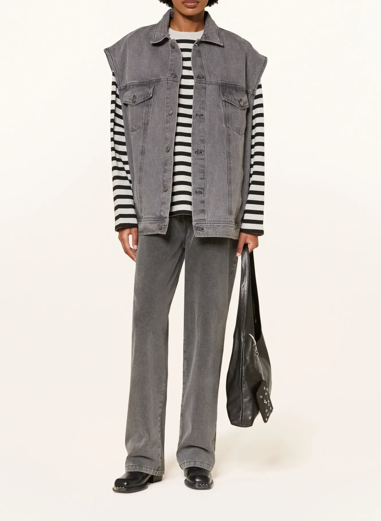 Oversized-Jeansweste