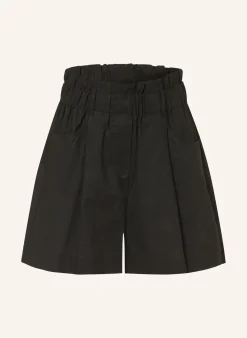 Paperbag-Shorts mit Leinen