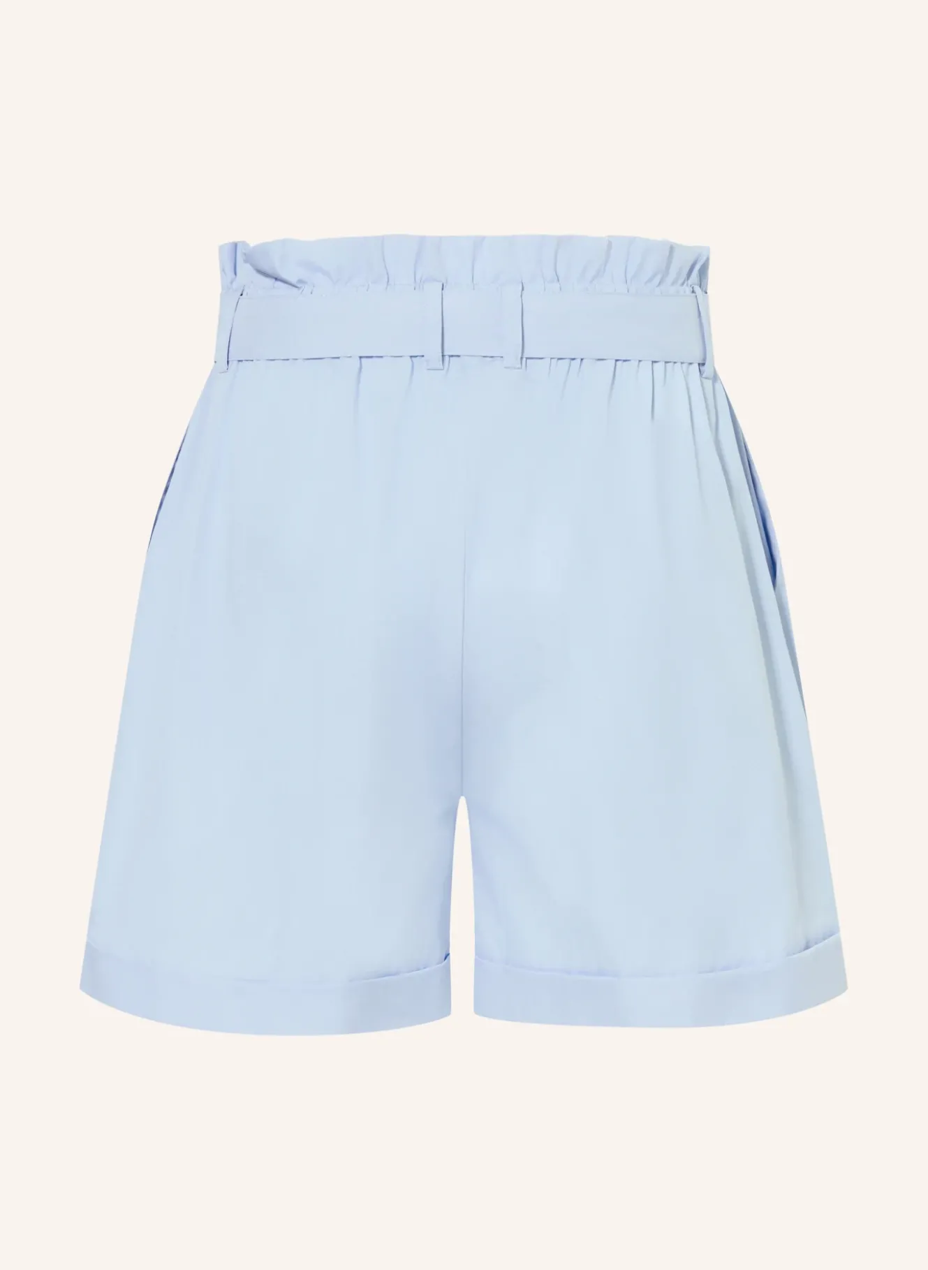 Paperbag-Shorts mit Schmucksteinen und Pailletten