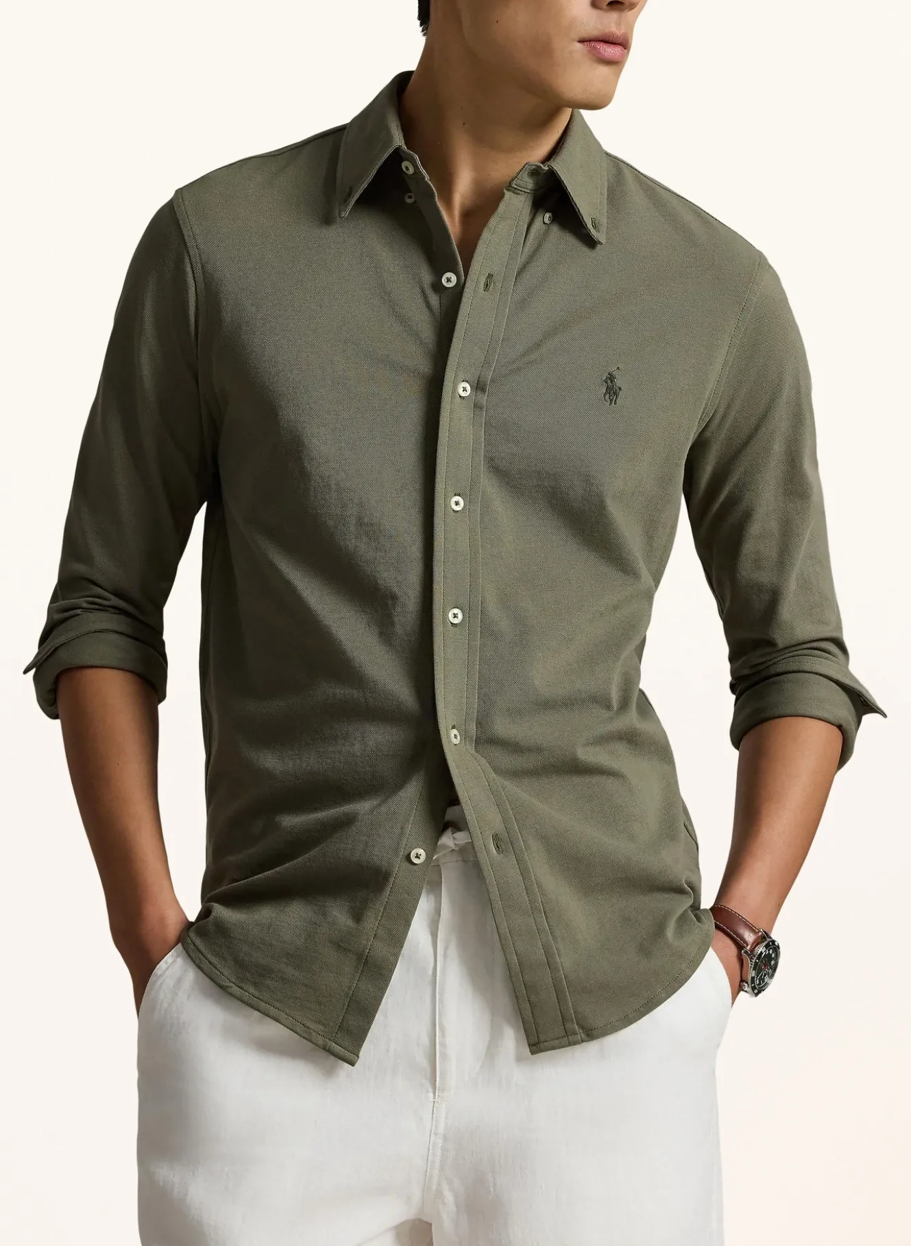 Piqué-Hemd Custom Fit