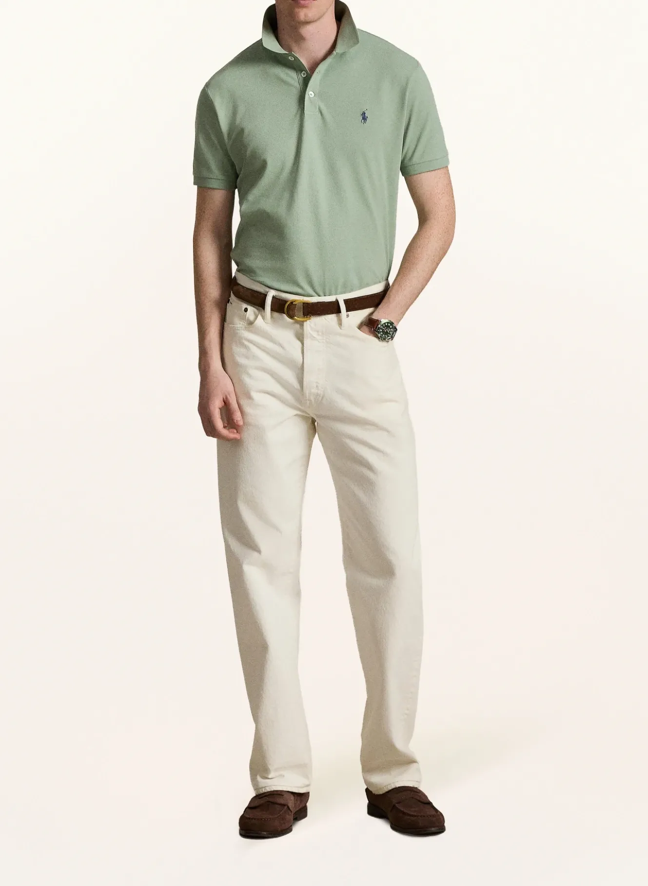Piqué-Poloshirt Custom Slim Fit