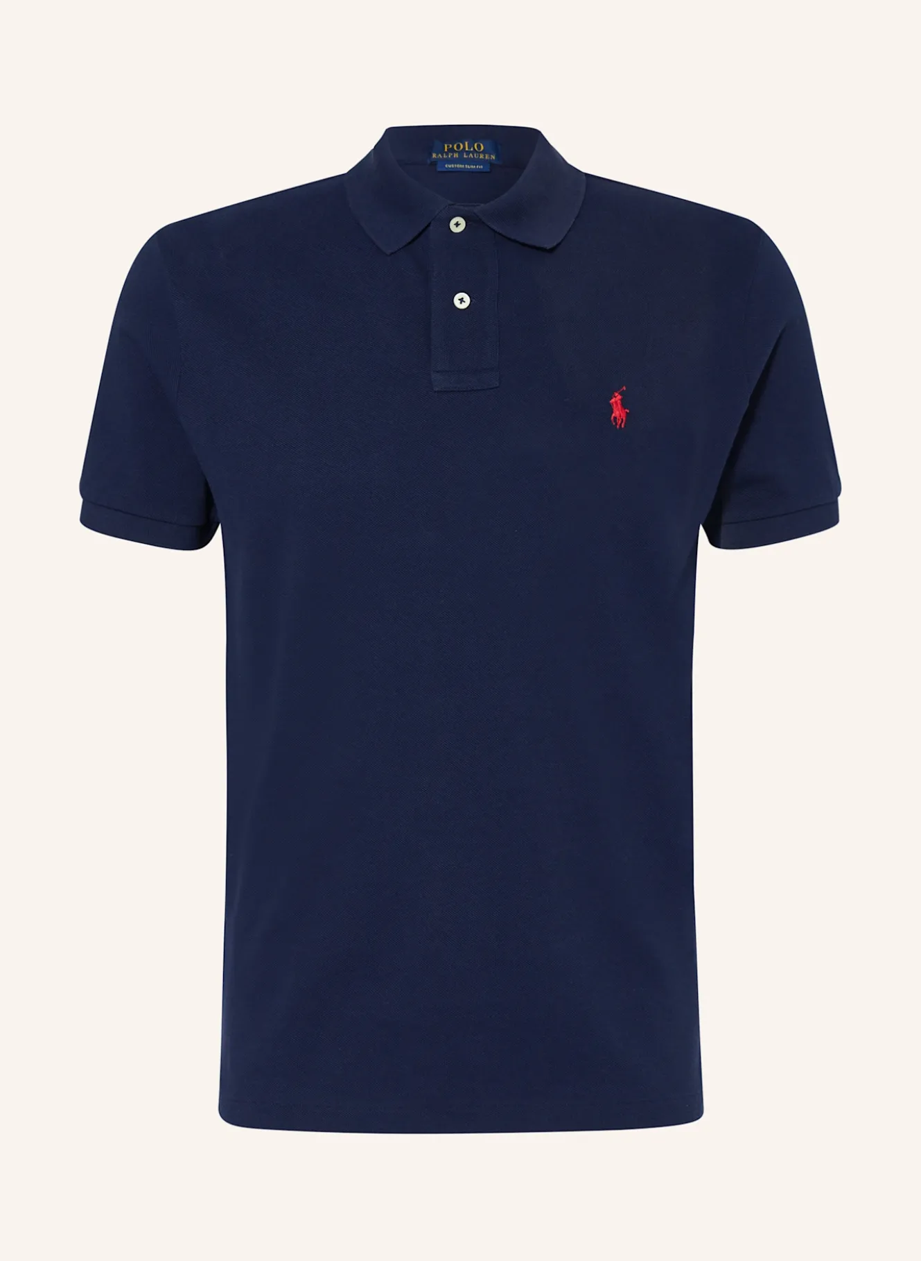 Piqué-Poloshirt Custom Slim Fit