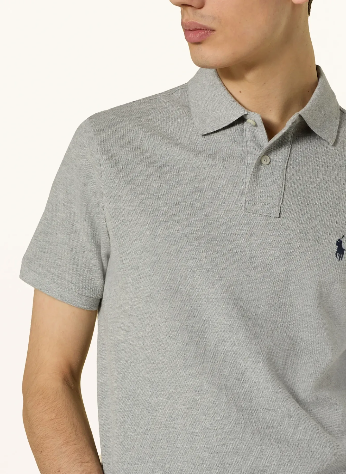 Piqué-Poloshirt Custom Slim Fit