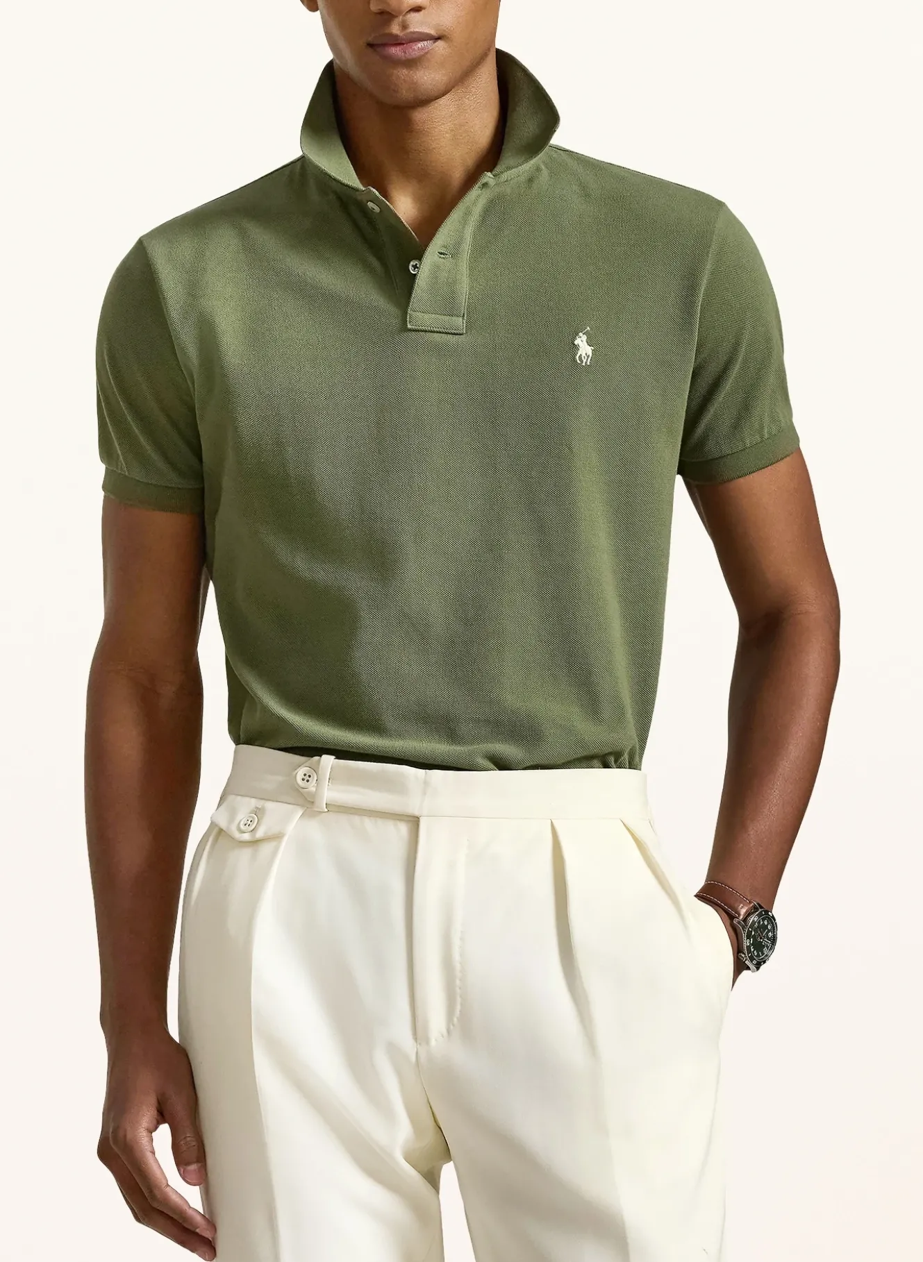 Piqué-Poloshirt Custom Slim Fit