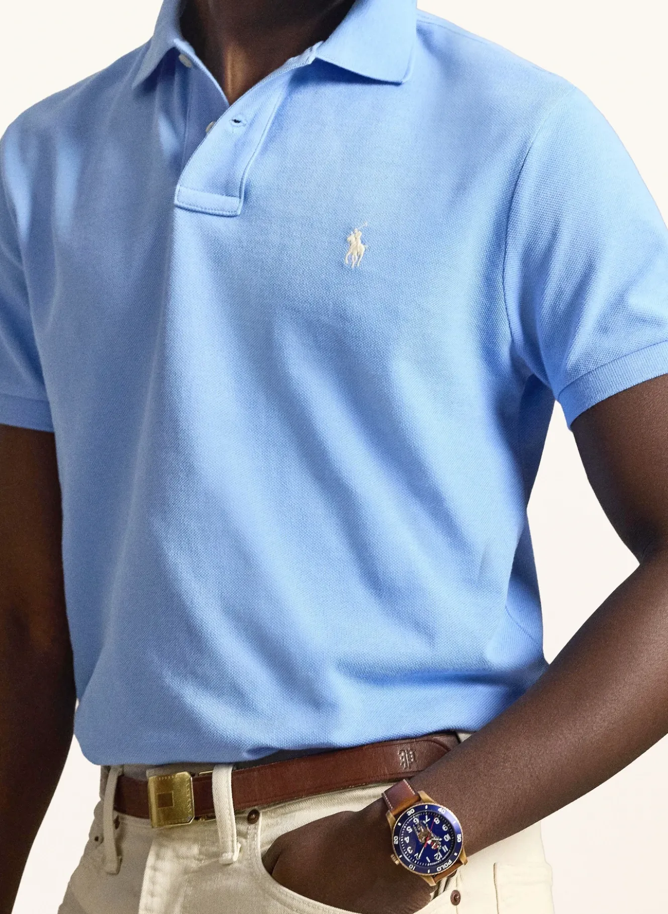 Piqué-Poloshirt Custom Slim Fit