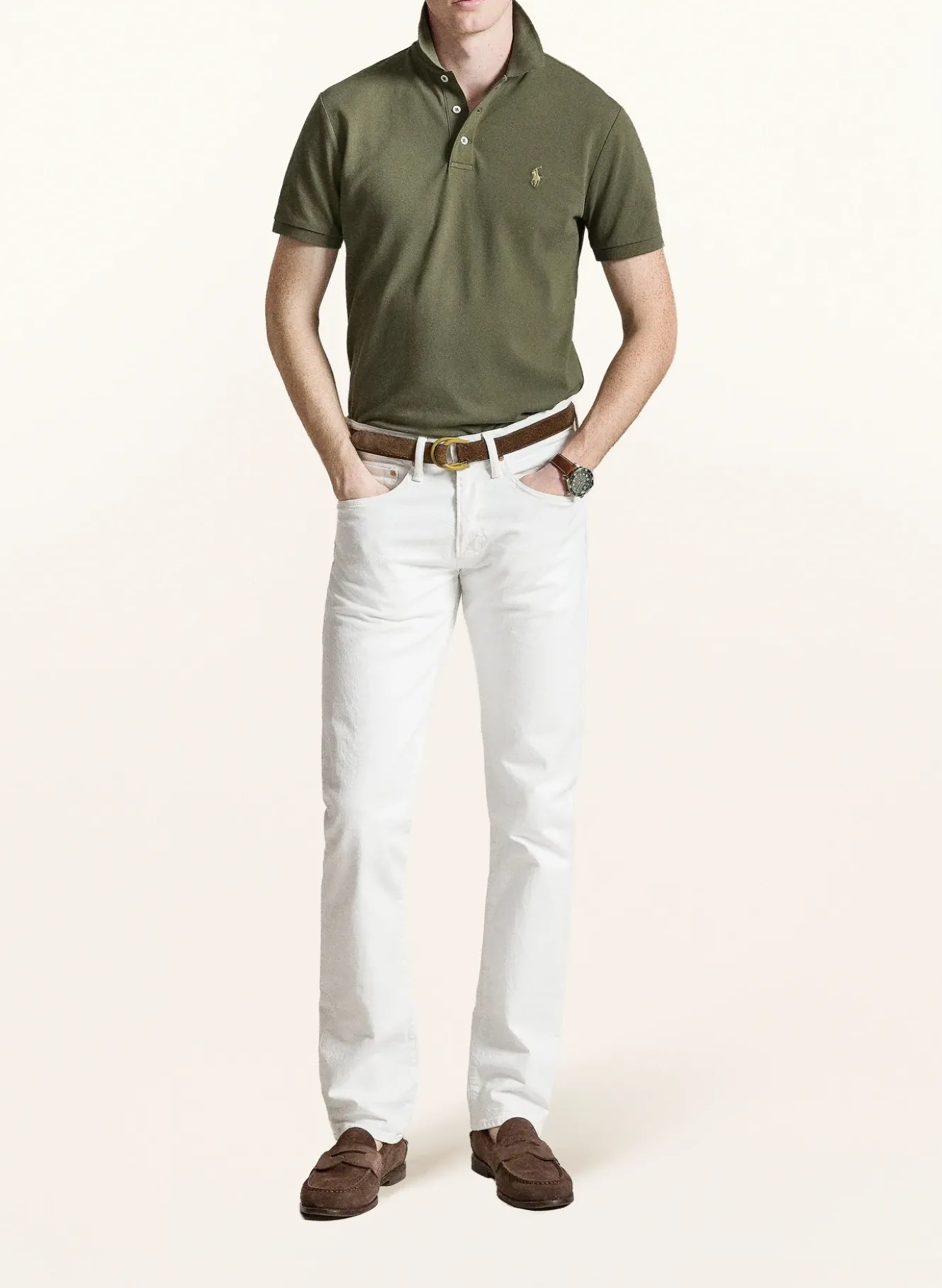 Piqué-Poloshirt Custom Slim Fit