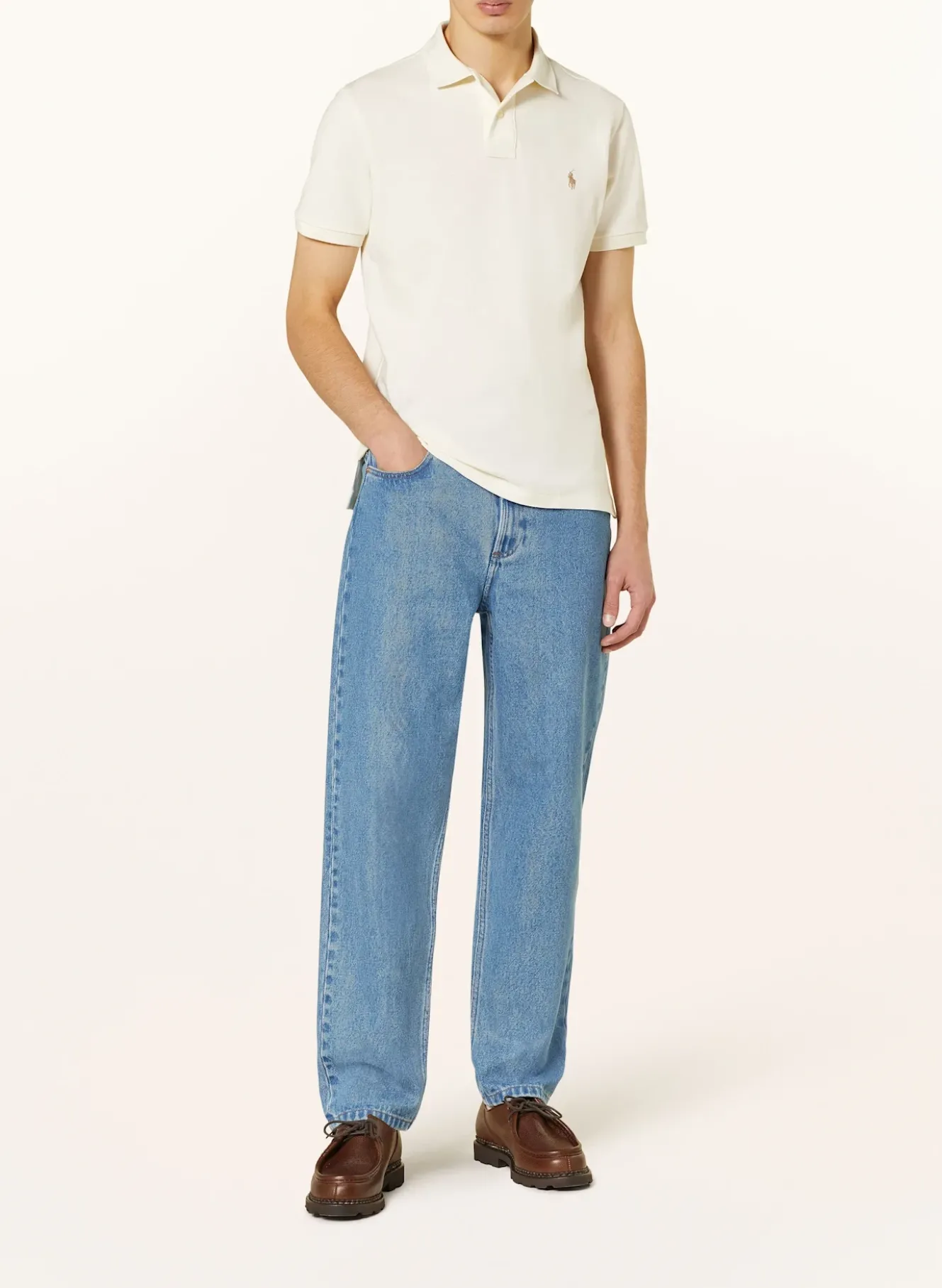 Piqué-Poloshirt Custom Slim Fit