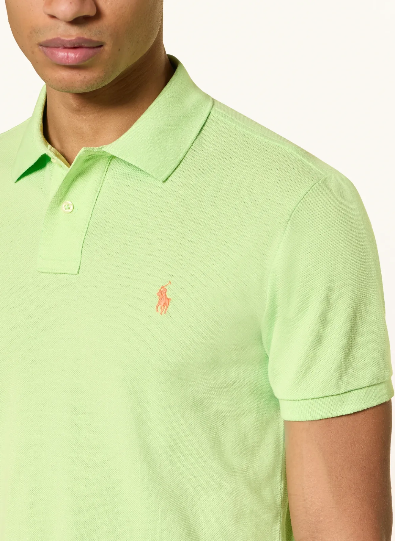 Piqué-Poloshirt Custom Slim Fit