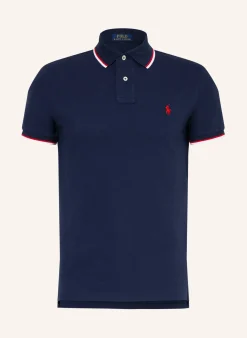 Piqué-Poloshirt Custom Slim Fit