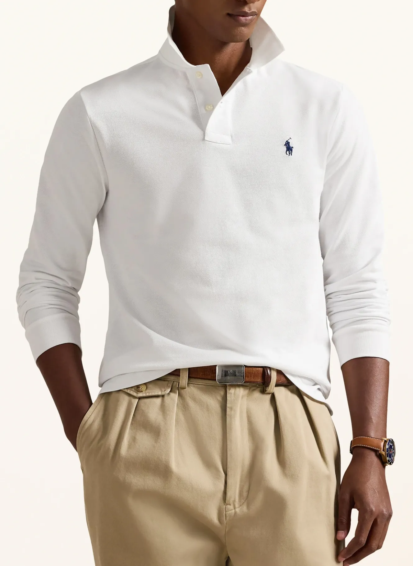 Piqué-Poloshirt Custom Slim Fit
