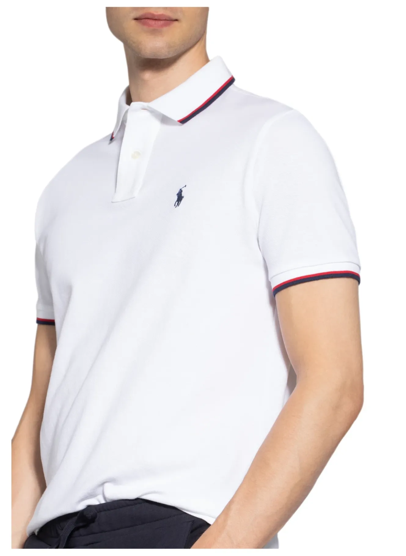 Piqué-Poloshirt Custom Slim Fit