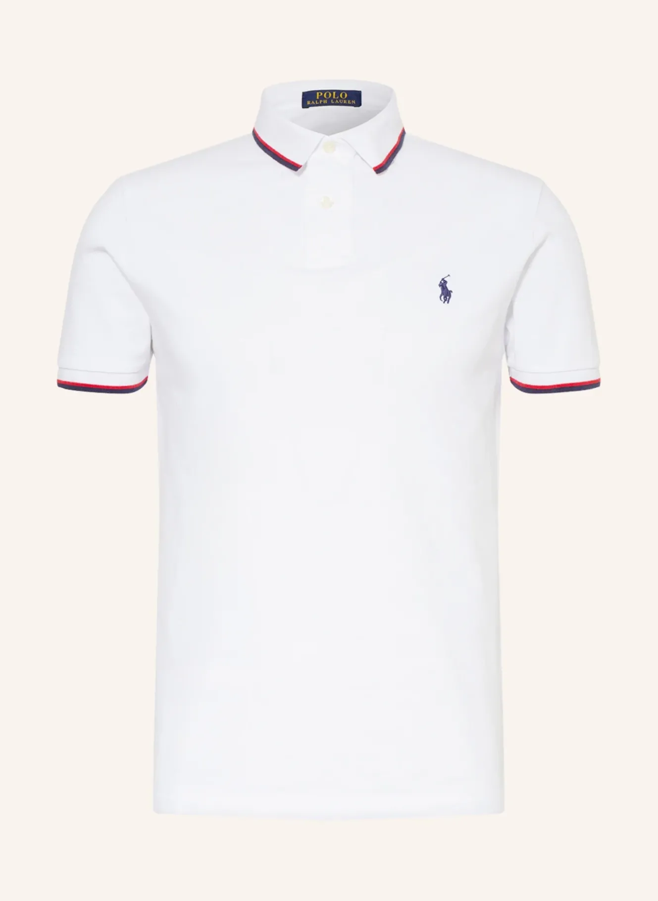 Piqué-Poloshirt Custom Slim Fit