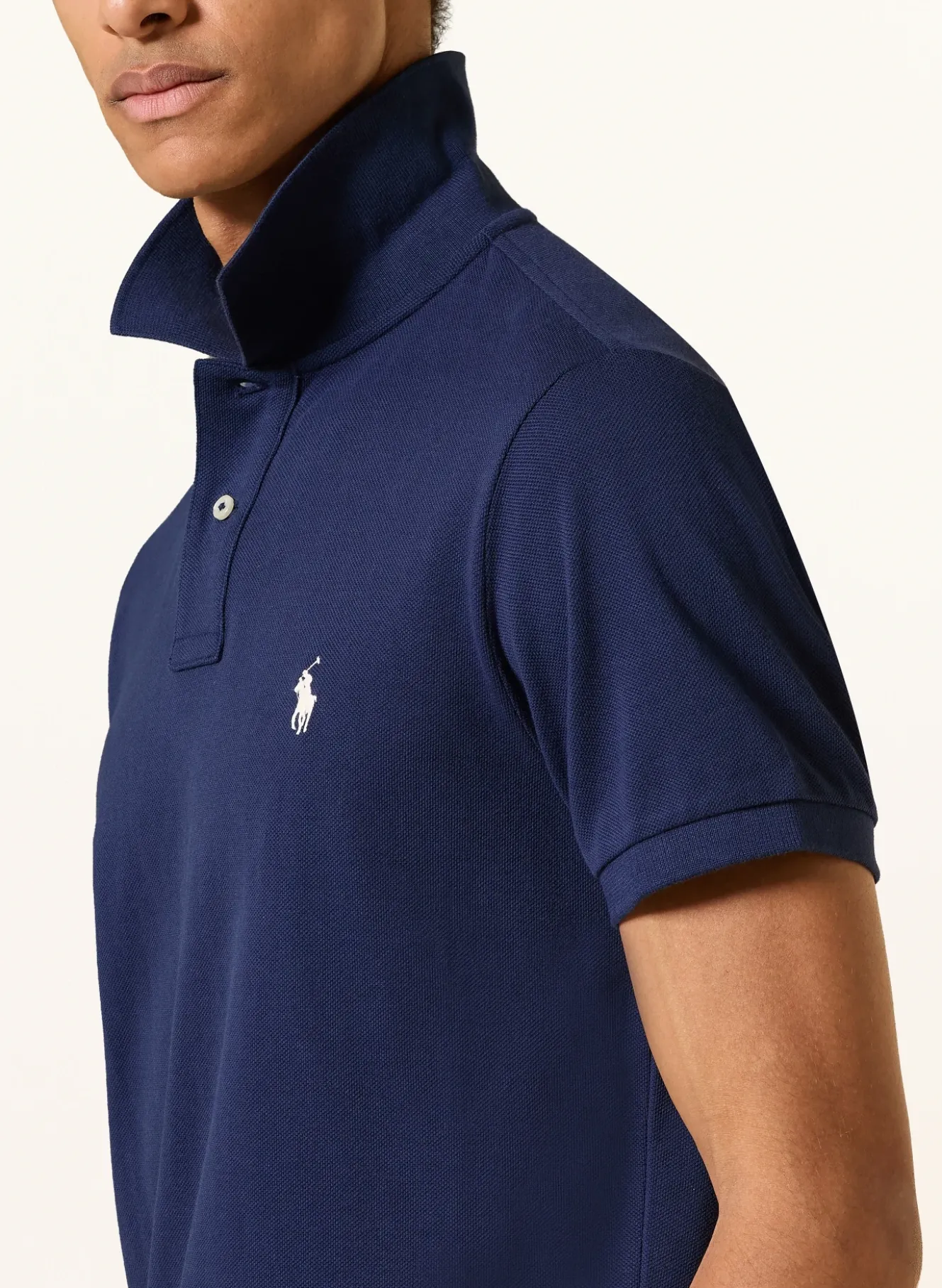 Piqué-Poloshirt Custom Slim Fit