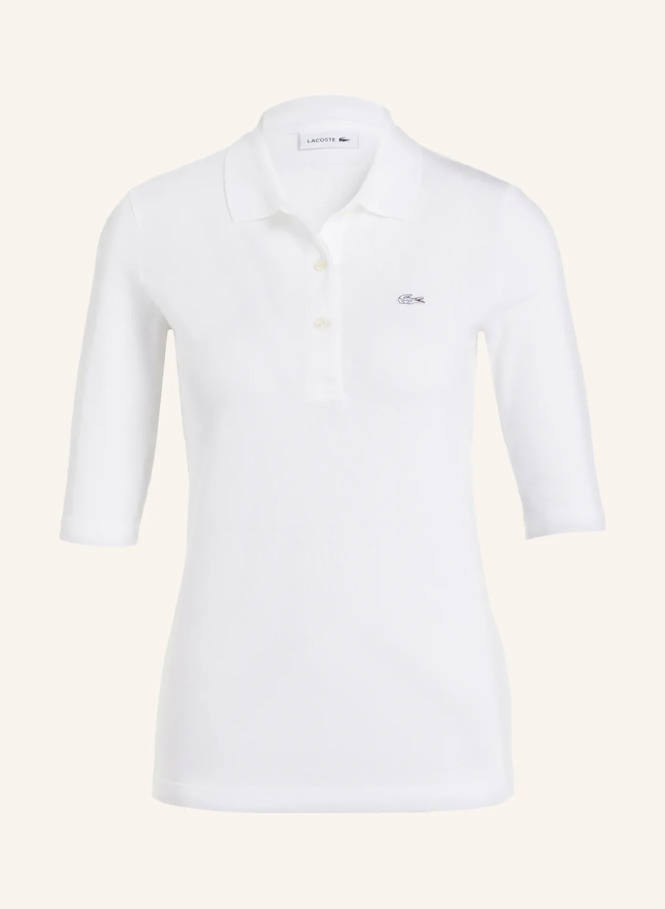 Piqué-Poloshirt mit 3/4-Arm