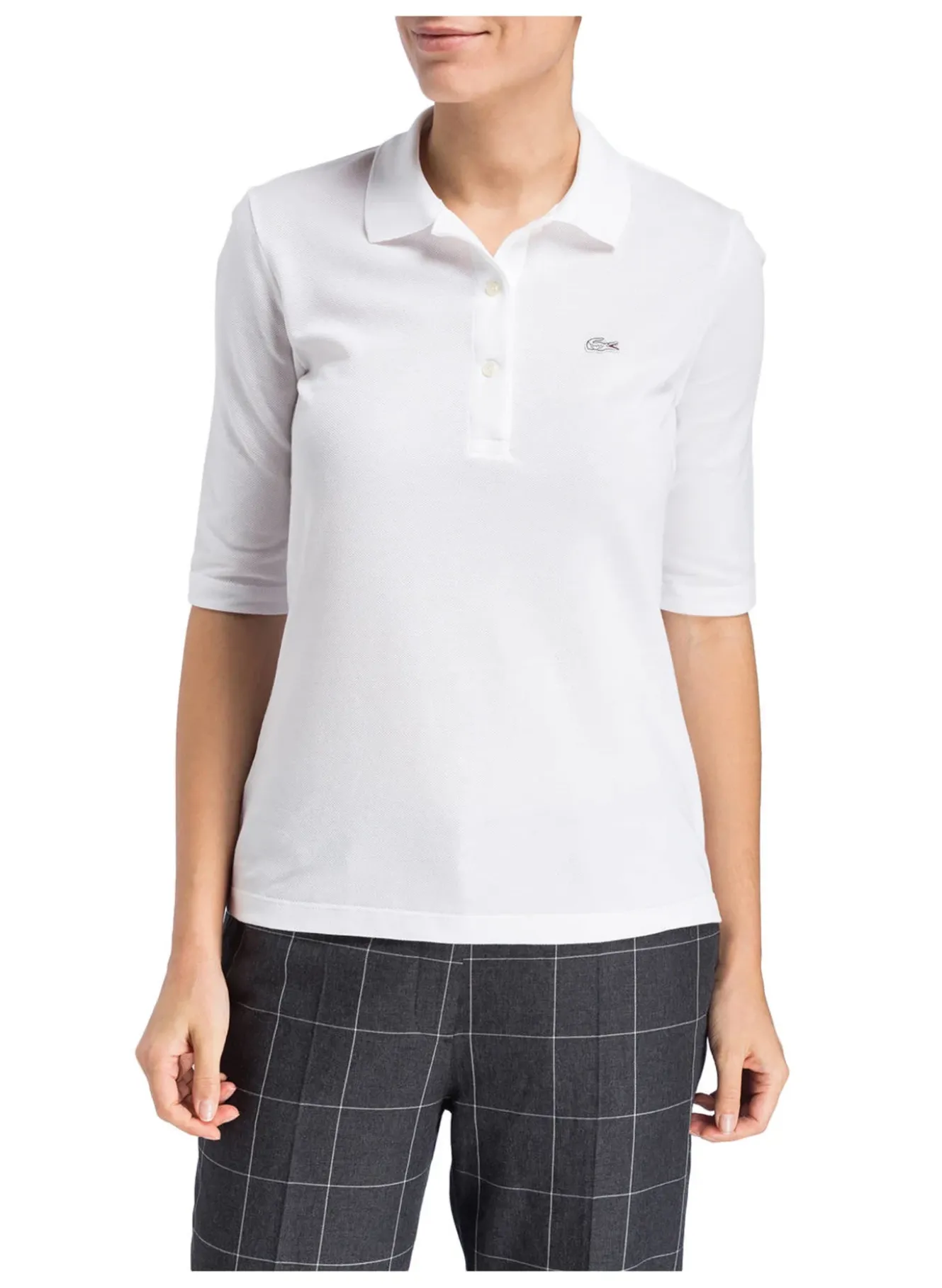 Piqué-Poloshirt mit 3/4-Arm